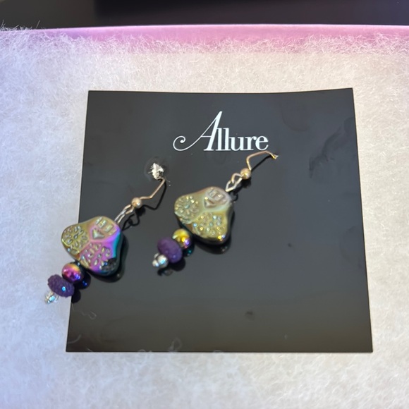 Allure Purple Beaded Necklace and Earring Set - Picture 6 of 6
